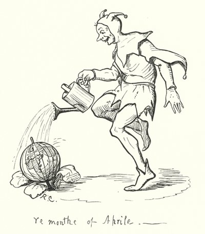 Huhtikuu (kaiverrus) tekijältä Randolph Caldecott
