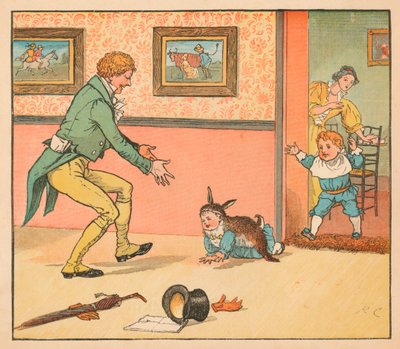 ...kaninnahka Baby Buntingin käärimiseen, c1880. tekijältä Randolph Caldecott