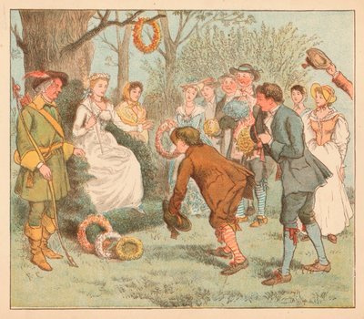 ...he menivät boweriin..., c1885, 1934. tekijältä Randolph Caldecott