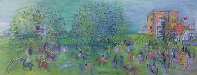 Ascot, noin 1930 (öljy kankaalle). tekijältä Raoul Dufy
