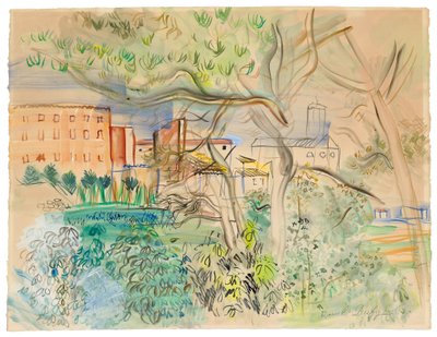 Caldas de Montbuy (akvarelli ja guassi paperille) tekijältä Raoul Dufy