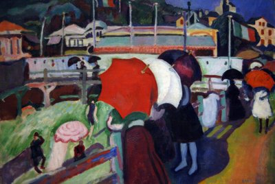 Kolme sateenvarjoa tekijältä Raoul Dufy