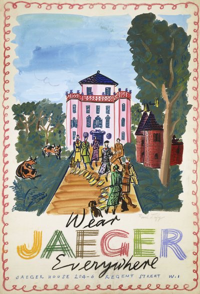 Metsästys; La Chasse, noin 1936 (guassi paperille). tekijältä Raoul Dufy