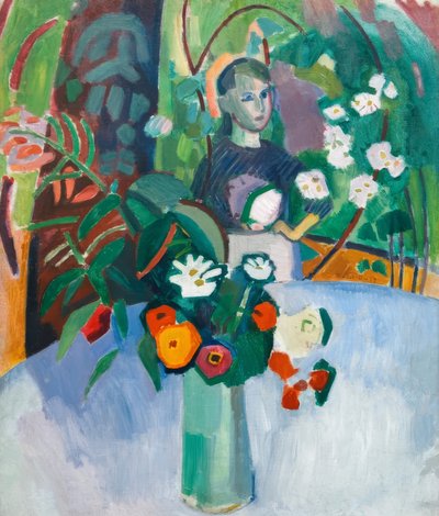 Jeanne kukkien keskellä tekijältä Raoul Dufy