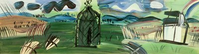 Kioski ja sateenkaari (öljy kankaalle) tekijältä Raoul Dufy