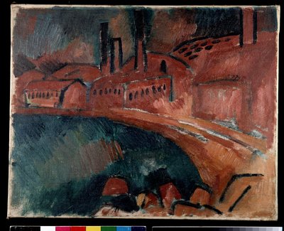 La Tuilerie saint Henri eli tehdas Teollinen maisema tekijältä Raoul Dufy