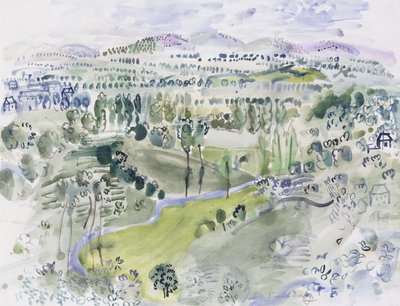 Auvergnen maisema tekijältä Raoul Dufy