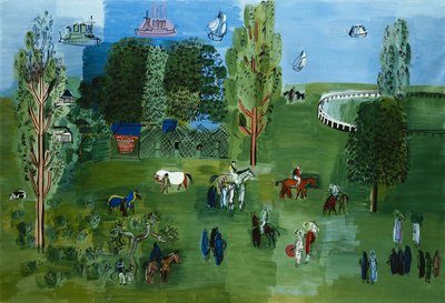Le Paddock, noin 1926 (öljy kankaalle) tekijältä Raoul Dufy