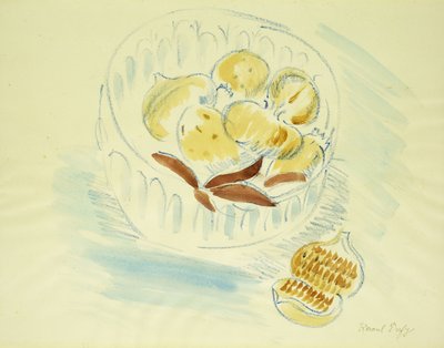 Asetelma viikunoiden ja granaattiomenoiden kanssa; Nature Morte aux Figues et la Grenade tekijältä Raoul Dufy