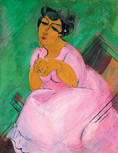 Vaaleanpunainen nainen; La Dame en Rose tekijältä Raoul Dufy