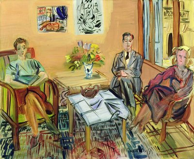 Kolme istuvaa hahmoa tekijältä Raoul Dufy