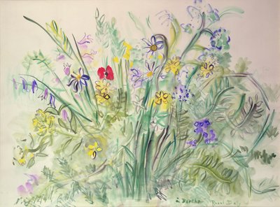 Wild Flowers (vesiväri paperille) tekijältä Raoul Dufy