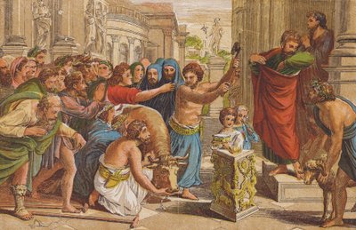 Uhri Lystrassa (värilitro) tekijältä Raphael (1483-1520) (after)