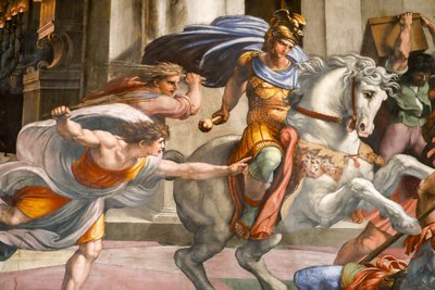 Heliodoruksen karkottaminen temppelistä. 1511-1512 (fresko) tekijältä Raphael