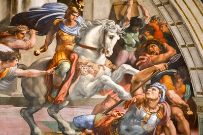 Heliodoruksen karkottaminen temppelistä. 1511-1512 (fresko) tekijältä Raphael