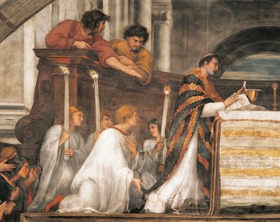 Eukaristinen ihme, Bolsenan messun yksityiskohta tekijältä Raphael (1483 1520)