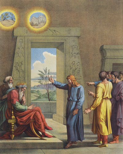 Joosef tulkitsee faraon unia (väri litho) tekijältä after Raphael