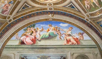 Virtudes cardinais e teologais finlandesas tekijältä Raphael (1483-1520)