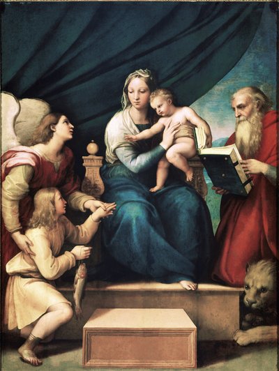 Kalan madonna (öljyä aluksella, n. 1513) tekijältä Raphael