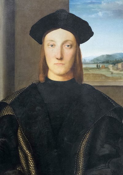 Retrato de Guidobaldo da Montefeltro Finlandês tekijältä Raphael (1483-1520)