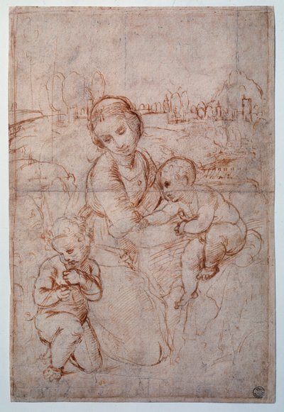 Prinssi Esterhazyn neitsyt -tutkimus - Piirustus, n. 1507-1508 tekijältä Raphael