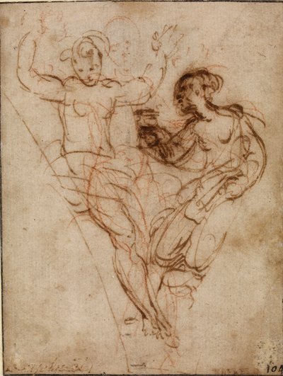 Psyche esittelee Venukselle Proserpinen maljakon, 1500-luvun alku tekijältä Raphael