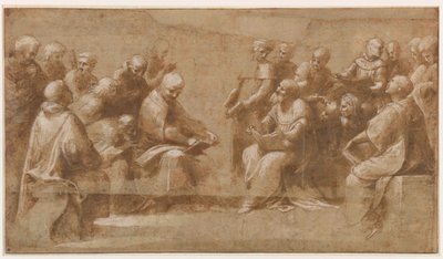 Study for the Disputation of the Holy Sacrament, 1508-1510. tekijältä Raphael