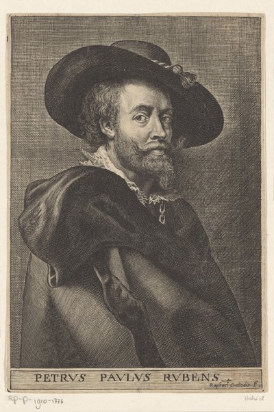 Peter Paul Rubensin muotokuva Peter Paul Rubens (otsikko esineessä) tekijältä Raphael Custos