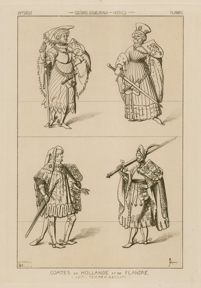 Hollannin ja Flanderin kreivit, 1400-luku tekijältä Raphael Jacquemin