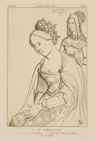 Elizabeth Clere, englantilainen aatelisnainen, 1495 tekijältä Raphael Jacquemin