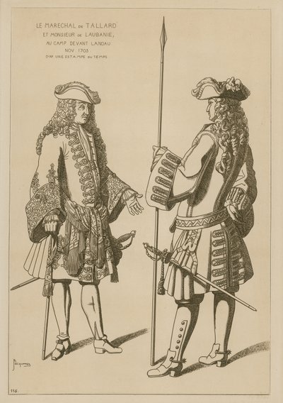 Tallardin marsalkka ja herra Laubanie leirillä ennen Landaun taistelua marraskuussa 1703 tekijältä Raphael Jacquemin