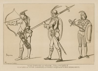 Miehet Venetsian käsivarsissa, 1400-luvun loppu tekijältä Raphael Jacquemin