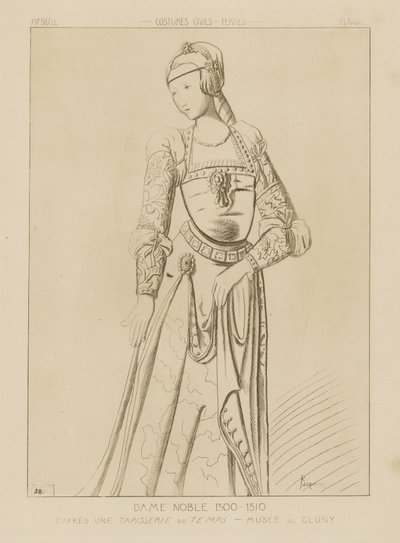 Jalo nainen, 1500-1510 tekijältä Raphael Jacquemin
