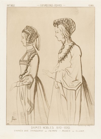 Aateliset naiset, 1510-1520 tekijältä Raphael Jacquemin