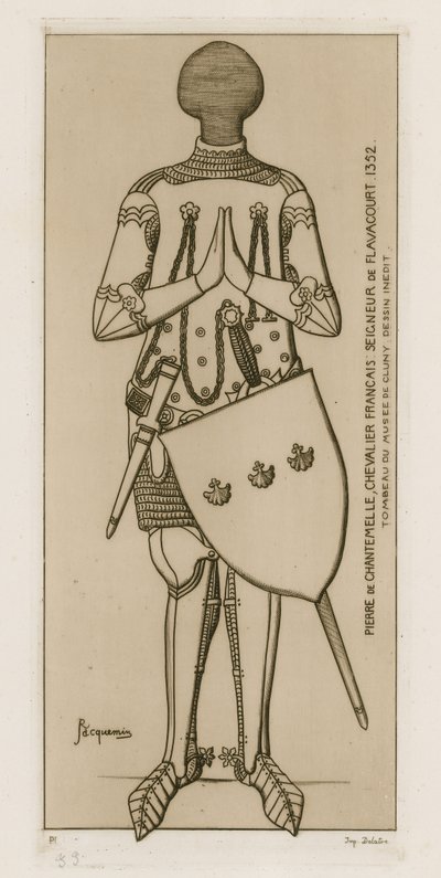 Pierre de Chantemelle, ranskalainen ritari, Flavacourtin herra, 1352. tekijältä Raphael Jacquemin