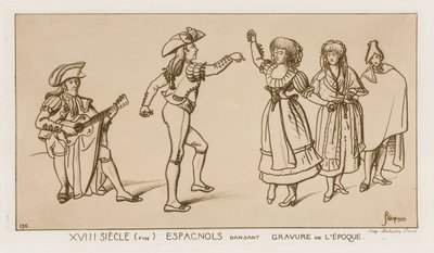Espanjalaiset tanssijat 1700-luvun lopulla tekijältä Raphael Jacquemin