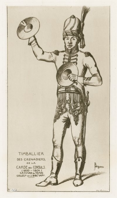 Konsulien kaartin grenadöörien Timbalier (1800-1804). tekijältä Raphael Jacquemin