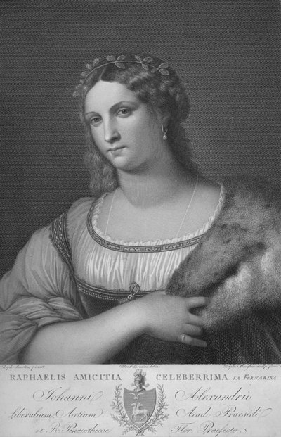 "La Fornarina", 1814. tekijältä Raphael Morghen