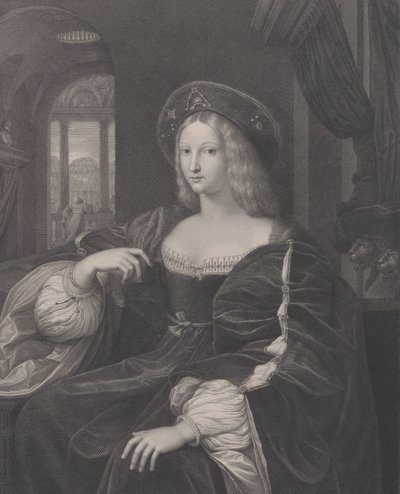 Muotokuva Doña Isabel de Requesensistä ja Enrìques de Cardona-Anglesolasta, jotka aiemmin tunnistettiin ..., 1821 tekijältä Raphael Morghen
