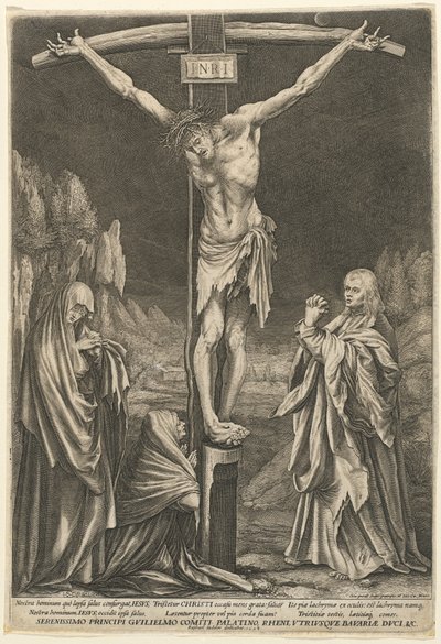 Pieni ristiinnaulitseminen tekijältä Raphael Sadeler I after Matthias Grünewald