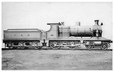 4-4-0-moottori, Kerr, Stuart and Co rakentama höyryveturi, 1900-luvun alku. tekijältä Raphael Tuck