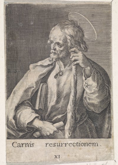 Apostoli Jaakob Pienempi Kristus, Maria ja kaksitoista apostolia (sarjan nimi) tekijältä Raphaël Sadeler (I)