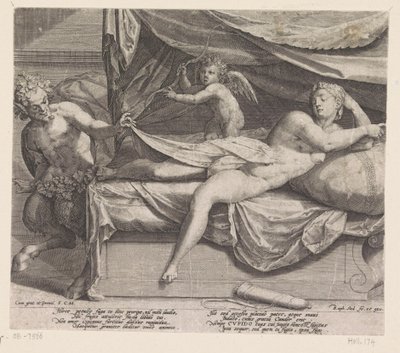 Jupiter ja Antiope tekijältä Raphaël Sadeler (I)