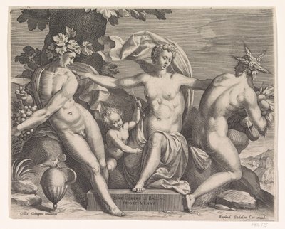 Venus, Bacchus ja Ceres tekijältä Raphaël Sadeler (I)