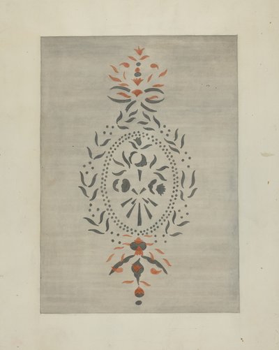 Yksityiskohta leimatusta seinästä, n. 1937. tekijältä Ray Holden