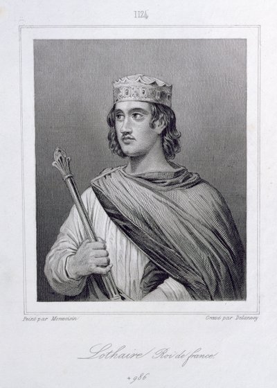 Lothair (941-986) Ranskan kuningas, kaiverrus Delannoy tekijältä Raymond Quinsac Monvoisin