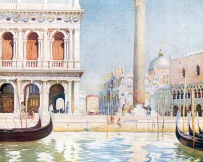 Kirjasto, Piazzetta (värilitro) tekijältä Reginald Barratt