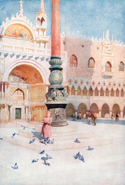 Campanilen varjo (värilitografia) tekijältä Reginald Barratt