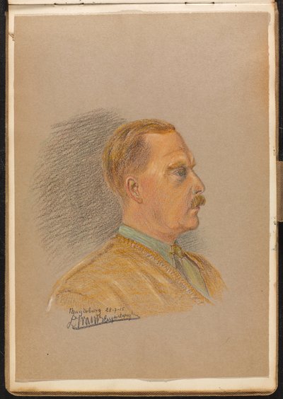 Brittiupseerin muotokuva, heinäkuu 1915 (piirustus) tekijältä Reginald Copleston Bond
