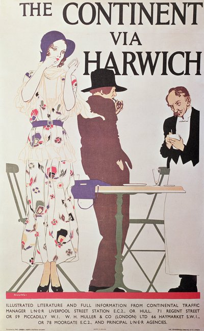 Manner Via Harwich (juliste) tekijältä Reginald Edward Higgins